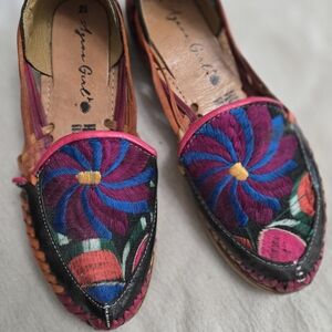 Colorful Embroidered Flats by